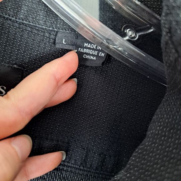 Hugo Boss Shirt Mens Large Black Button Up Long Sleeve - Picture 6 of 11